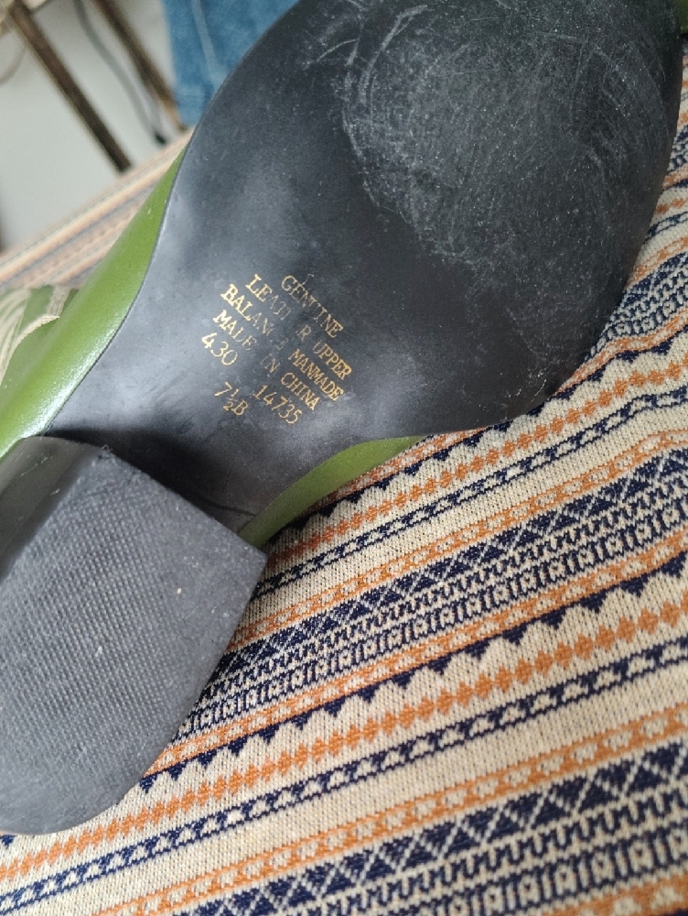 Y2K Newport News Olive Green Western Cowboy Boots Contrast Stitch Mid Calf 7.5 - Picture 2 of 11